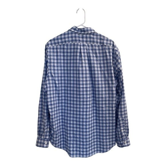 Ralph Lauren Long Sleeve Button Down-Blue-White-Size Men’s Large - Picture 3 of 6